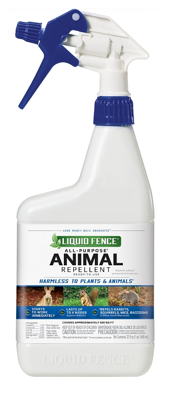Liquid Fence HG-65007 Animal Repellent, 1000 sq-ft Coverage, Pale Yellow
