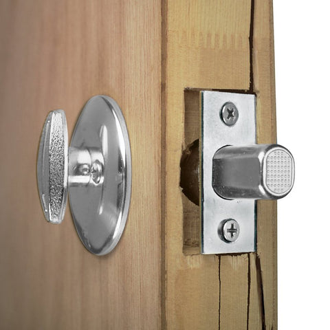 Prime-Line U 9589 Lock and Door Reinforcer, 2-3/8 in Backset, 1-3/8 in Thick Door, Brass, Stainless Steel, 4-1/2 in H