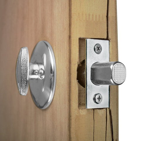 Prime-Line U 9590 Lock and Door Reinforcer, 2-3/8 in Backset, 1-3/4 in Thick Door, Brass, Stainless Steel, 4-1/2 in H