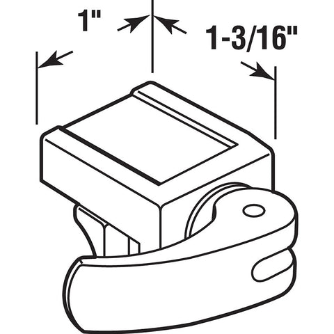 Prime-Line U 9809 Sliding Window Lock, 1-3/16 in L x 1 in W Backplate, Zinc, Painted, Pack of 2