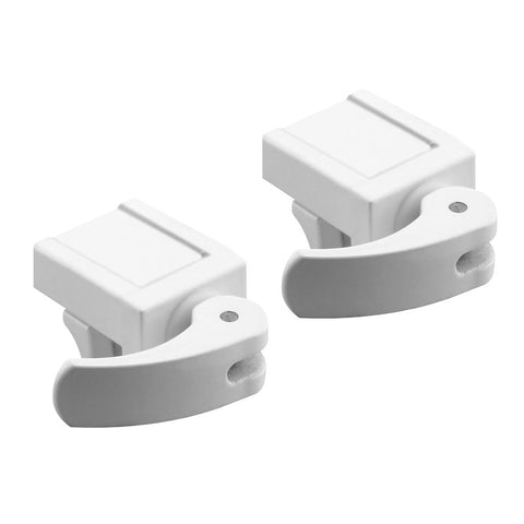 Prime-Line U 9809 Sliding Window Lock, 1-3/16 in L x 1 in W Backplate, Zinc, Painted, Pack of 2