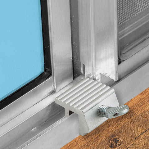 Prime-Line U 9800 Sliding Window Lock, 15/16 in L x 1/2 in W Backplate, Aluminum, Aluminum