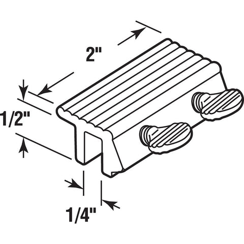 Prime-Line U 9805 Sliding Window Lock, 5/8 in L Handle, Zinc, Aluminum