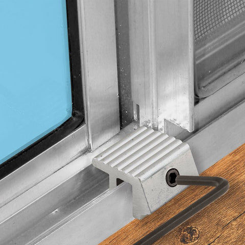 Prime-Line U 9810 Sliding Window Lock, 1-3/32 in L x 1 in W Backplate, Aluminum, Aluminum