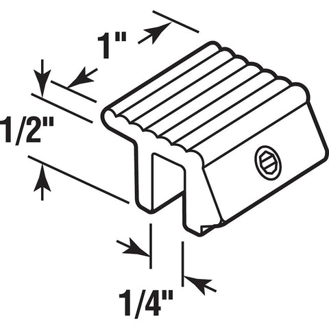 Prime-Line U 9810 Sliding Window Lock, 1-3/32 in L x 1 in W Backplate, Aluminum, Aluminum