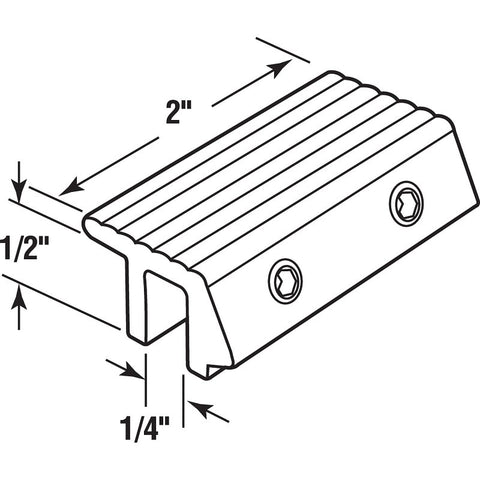 Prime-Line U 9817 Patio Door Lock, Aluminum, Painted, 1-3/8 to 1-3/4 in Thick Door