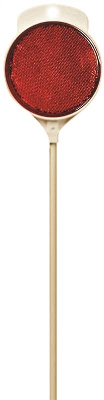 Hy-Ko DM300R36 Reinforced Driveway Marker with 4-1/2 in of Reflective Tape, Red, Rubber
