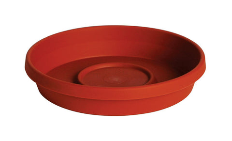 Bloem Terratray Terracotta Clay Resin Traditional Tray 2.7 in. H x 16 in. W