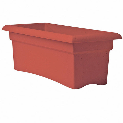 Bloem Terracotta Clay Resin Veranda Planter 10 in. H x 12 in. W x 26 in. L