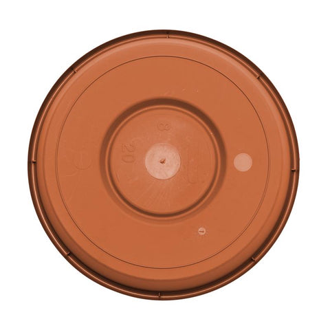 Bloem Terra 0.7 in. H X 3.75 in. D Resin Traditional Plant Saucer Terra Cotta