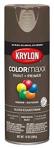 Krylon K05518007 Enamel Spray Paint, 12 oz Can, 25 sq-ft Coverage Area, Solvent Base, Gloss, Equestrian