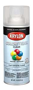 Krylon K05547007 Enamel Spray Paint, 11 oz Can, 25 sq-ft Coverage Area, Solvent Base, Flat, Clear