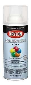Krylon K05562007 Enamel Spray Paint, Satin, Crystal Clear, 11 oz, Can