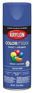 Krylon K05564007 Enamel Spray Paint, 12 oz Can, 25 sq-ft Coverage Area, Acrylic Base, Satin, Iris