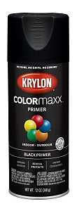 Krylon COLORmaxx K05581007 Primer, Black, 12 oz