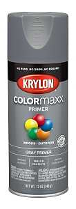 Krylon COLORmaxx K05582007 Primer, Gray, 12 oz