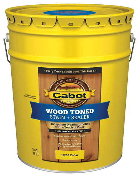 Cabot 140.0019202.008 Deck and Siding Stain, Cedar, Liquid, 5 gal, Can