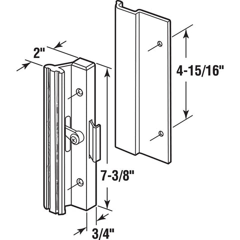 Prime-Line C 1005 Handleset, Aluminum, Anodized