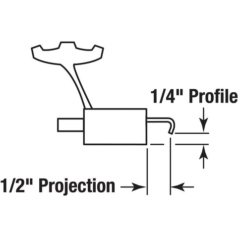 Prime-Line C 1005 Handleset, Aluminum, Anodized