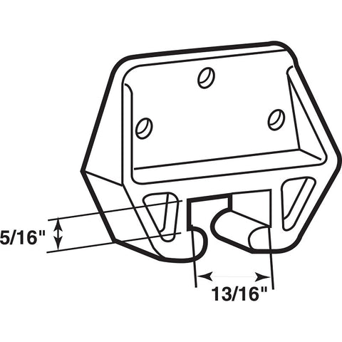 Prime-Line CCSC 7156 Drawer Track Guide Kit, Undermount Mounting, Plastic, Red