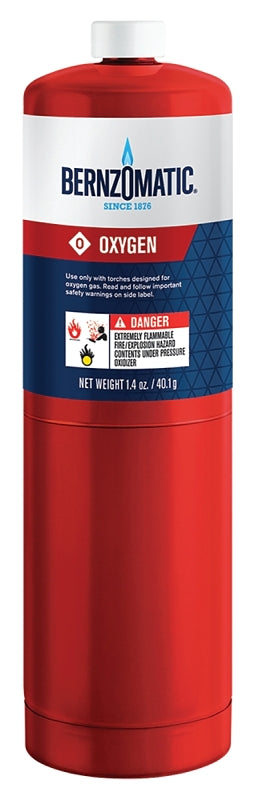 BernzOmatic 333251 Series Torch Cylinder, Liquid Form, Red, Oxygen, 1.4 oz, Pack of 4