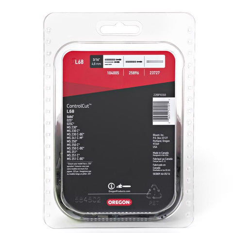 Oregon ControlCut L68 18 in. Chainsaw Chain 68 links