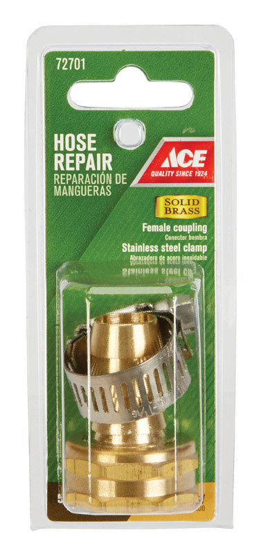 Ace 5/8 in. Hose Barb x 3/4 in. FHT Brass Hose Repair Female Threaded