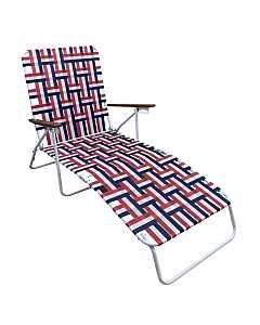 Seasonal Trends AC4012-RED Folding Web Lounge Chair, 25.20 in W, 66.93 in D, 35.04 in H, 300 lbs Capacity