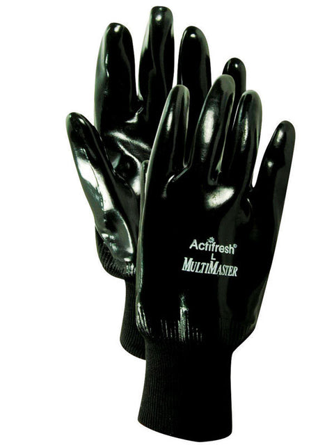 Handmaster Black Universal One Size Fits All Neoprene Coated Gloves