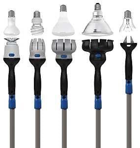 Unger Professional 977001 Light Bulb Changer, 11 ft L Extension