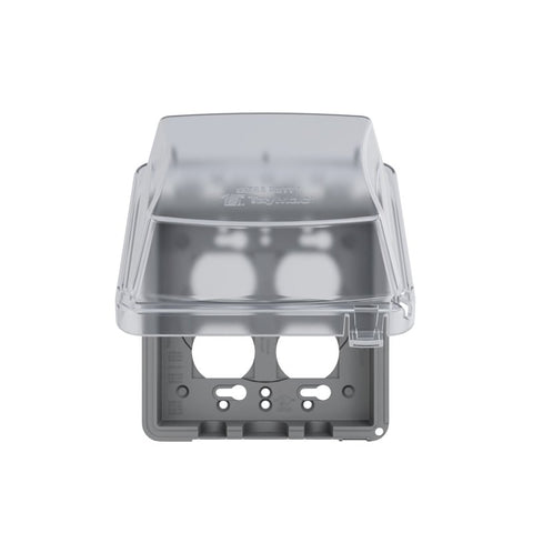 Bell Outdoor MM2420C 2 Gang Box Cover, 3.07 in L, 5.43 in W, Polycarbonate, Clear