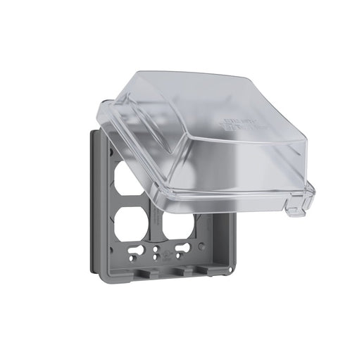 Bell Outdoor MM2420C 2 Gang Box Cover, 3.07 in L, 5.43 in W, Polycarbonate, Clear