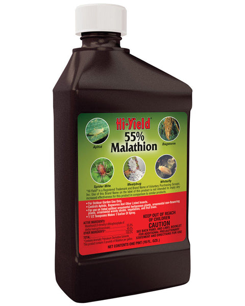 Hi-Yield 55% Malathion Spray Insect Killer For Aphids, Bagworms and Other Insects 16 oz.