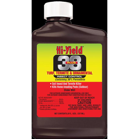 Hi-Yield 38 Plus Turf Termite and Ornamental Insect Killer Liquid Concentrate 8 oz