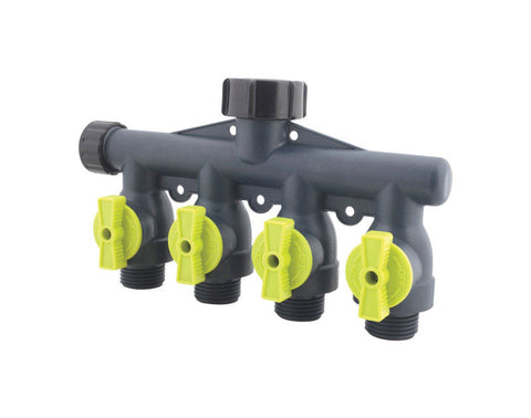 Ace Plastic Garden Hose Manifold Male Threaded