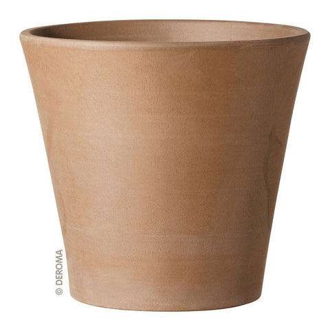 Deroma 9.3 in. H x 10.2 in. Dia. Mocha Clay Planter