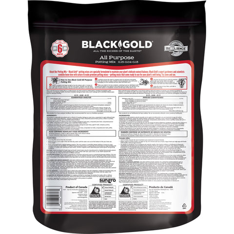 Black Gold All Purpose Potting Mix 8 qt, Pack of 8