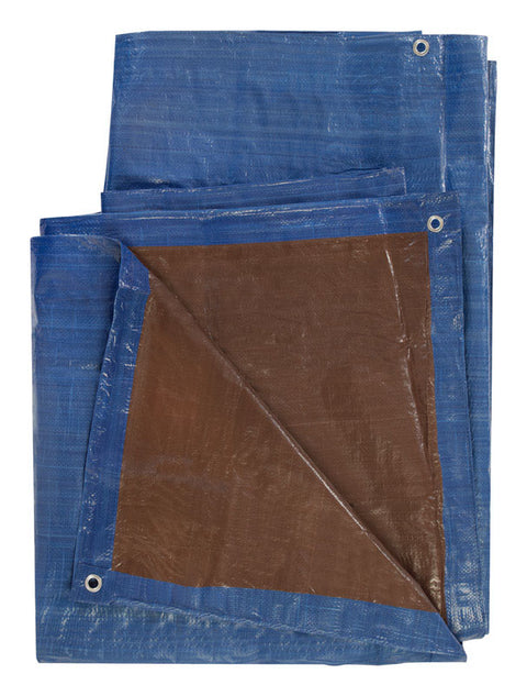 Ace Blue/Brown Medium Duty Tarp 10 ft. W x 12 ft. L