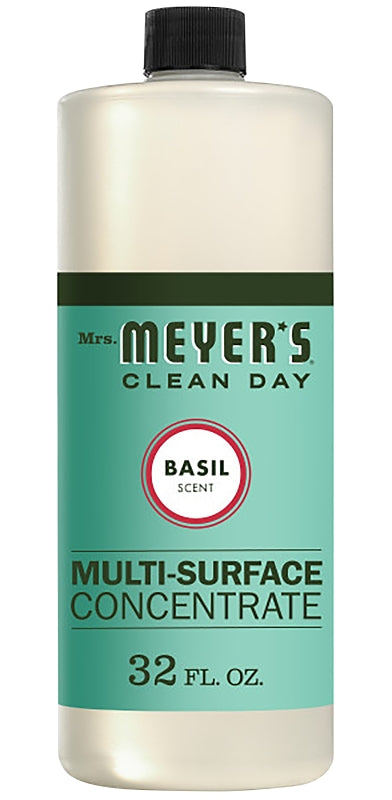 Mrs. Meyer's Clean Day 14440 Cleaner, 32 oz Bottle, Liquid, Basil