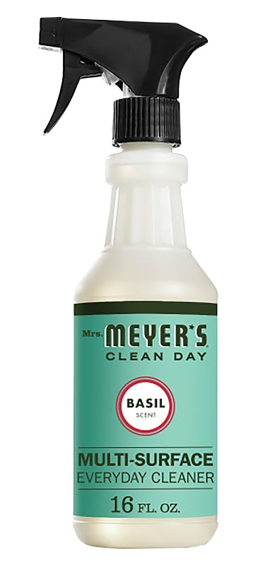 Mrs. Meyer's 14441 Countertop Spray, 16 oz, Liquid, Basil