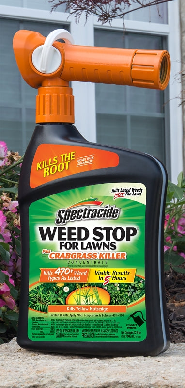 Spectracide HG-95703 Weed and Crabgrass Killer, Liquid, Brown, 32 oz