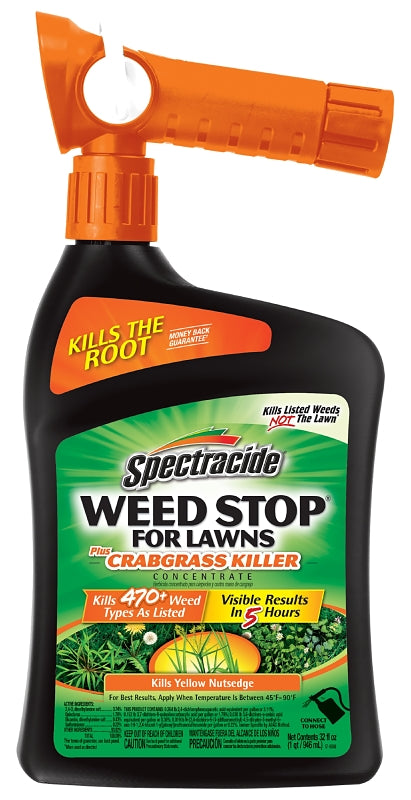 Spectracide HG-95703 Weed and Crabgrass Killer, Liquid, Brown, 32 oz