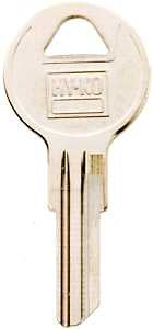 Hy-Ko 11010Y11 Key Blank, Brass, Nickel, For: Yale Cabinet, House Locks and Padlocks, Pack of 10