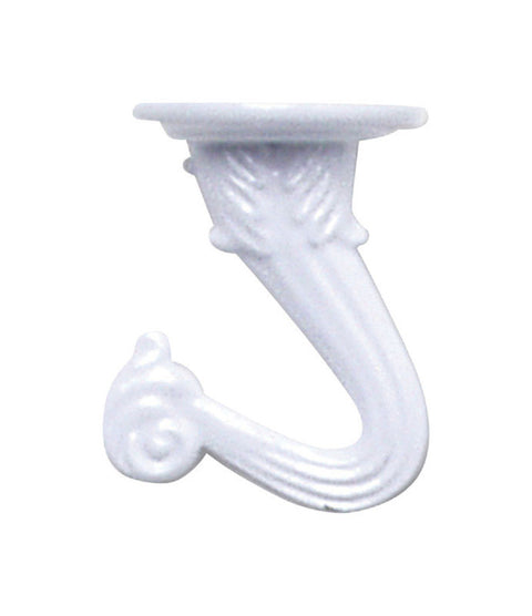 Panacea White Steel Sturdy Ceiling Swag Hook 1-3/16 in. D x 1-1/2 in. H x 1-1/4 in. W