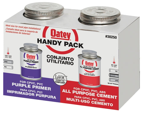Oatey 30250 Handy Pack All-Purpose Primer, Purple/Red, 4 oz Can