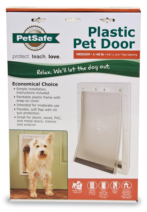 DOOR PET WHITE MED