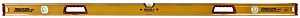 Johnson 1717-7200 Box Beam Level, 72 in L, 4-Vial, 2-Hang Hole, Non-Magnetic, Aluminum, Black/Yellow
