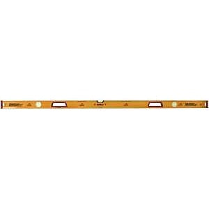 Johnson 1718-7800 Box Level, 78 in L, 3-Vial, Magnetic, Aluminum, Yellow