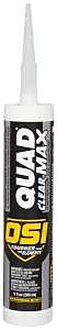 OSI QUAD MAX 2445634 Sealant, Clear, 24 to 72 hr Curing, 0 to 140 deg F, 9.5 oz Tube
