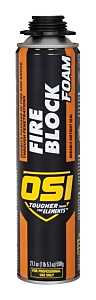 OSI QUAD 2292209 Fire Block Foam, Orange, 24 hr Functional Cure, >41 deg F, 21.1 fl-oz